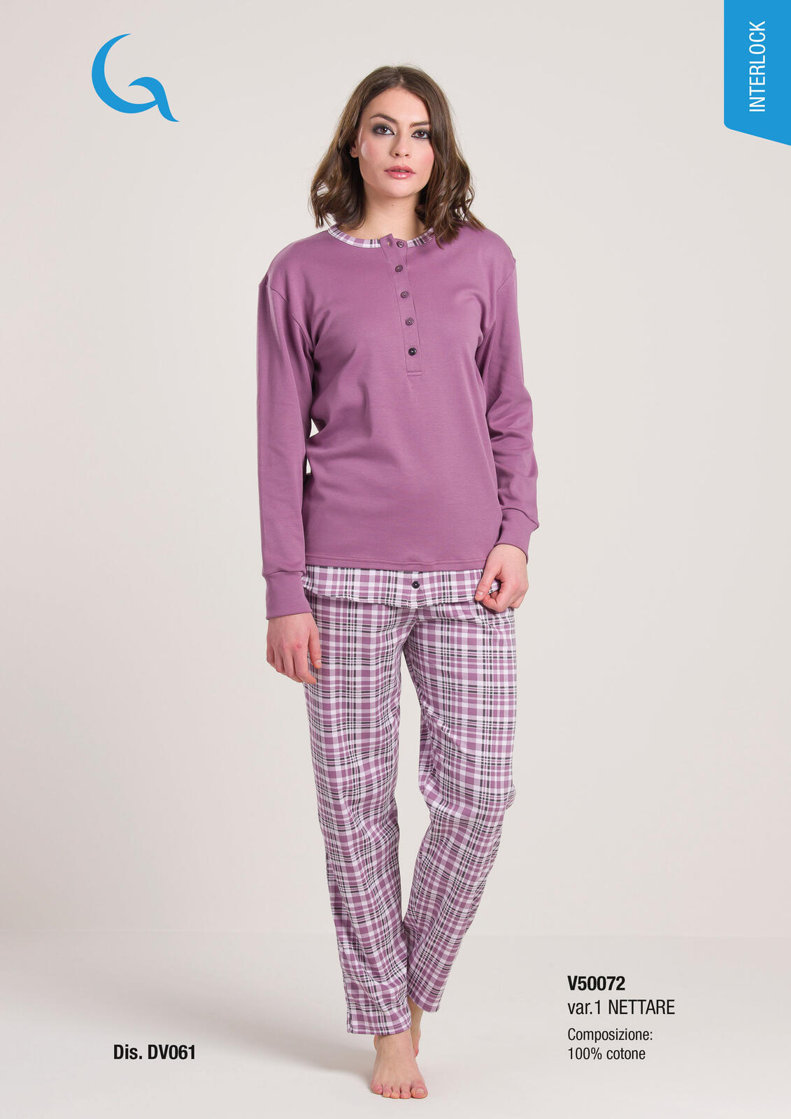 PIGIAMA DONNA M/L V50072 Tellini S.r.l. Ingrosso Abbigliamento